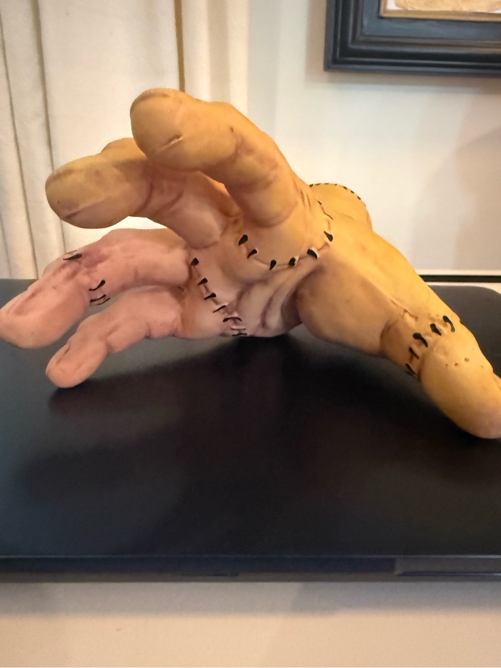 Severed Hand Prop Stitched Halloween Horror Mad Scientist Decor